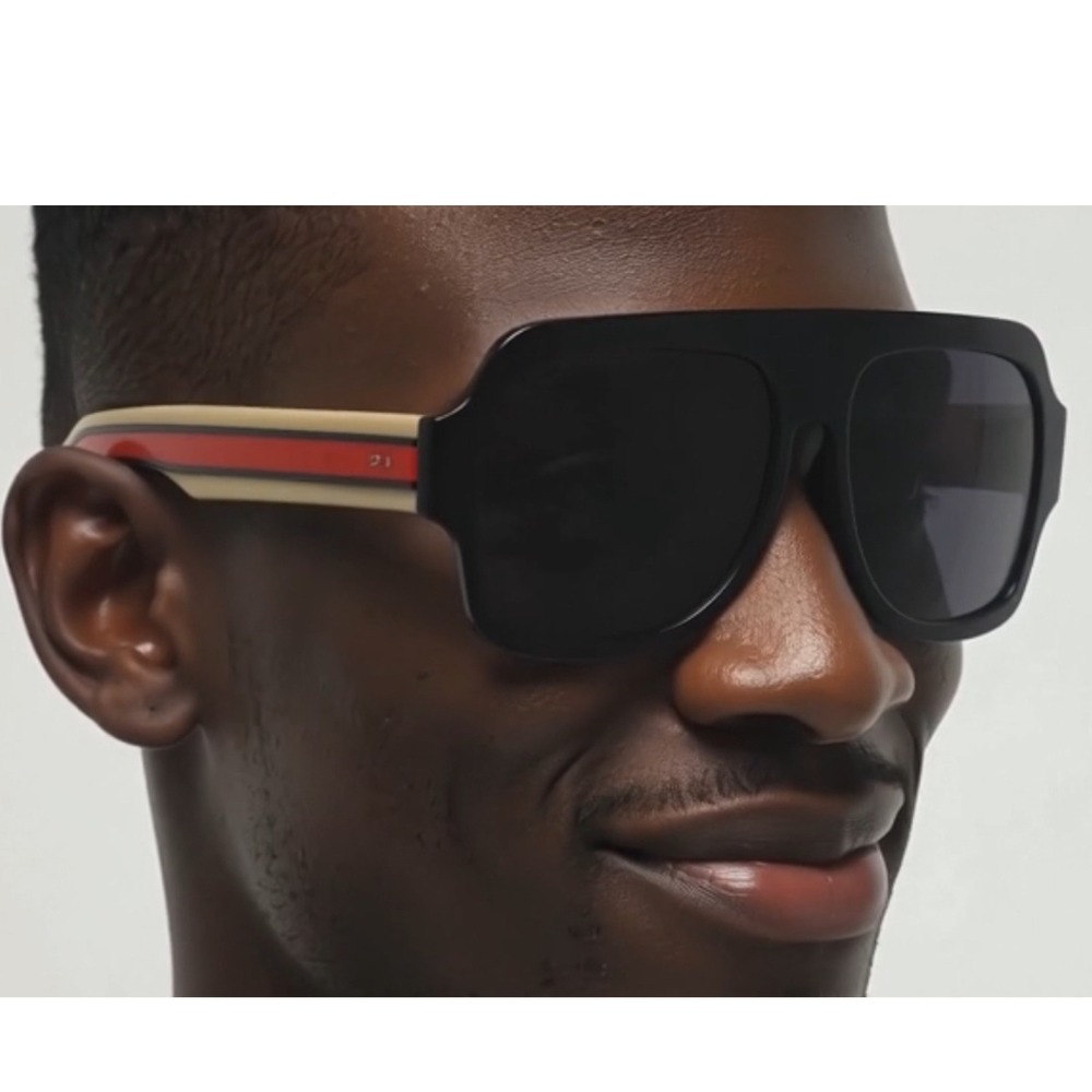 Aviator Sunglasses Dark Black Lens Hip Hop Driving Shades Oversized Lentes Gafas